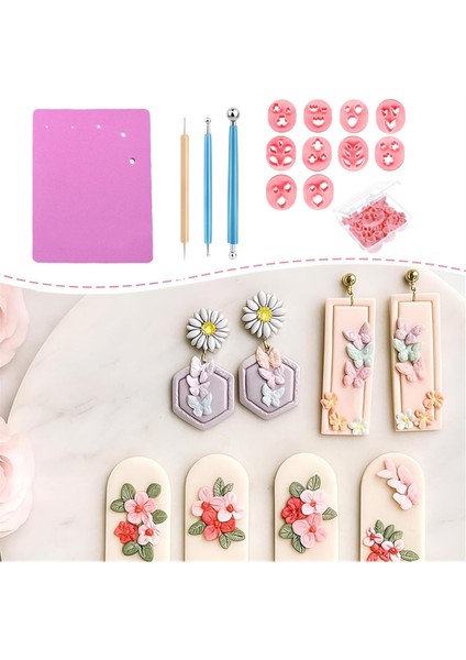 Polimer Kil Kesiciler, Küpe Yapımı Için 10 Şekilli Çiçek Kil Kesici (Yurt Dışından) modelleri