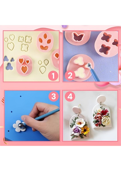 Polimer Kil Kesiciler, Küpe Yapımı Için 10 Şekilli Çiçek Kil Kesici (Yurt Dışından) fırsatları