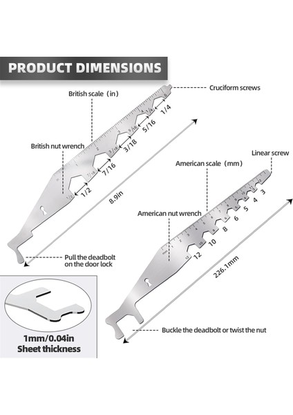 6 Parçalı Evrensel Alet Seti, Yüksek Elastik Paslanmaz Çelik Tamir Aletleri, (Yurt Dışından) fiyatları