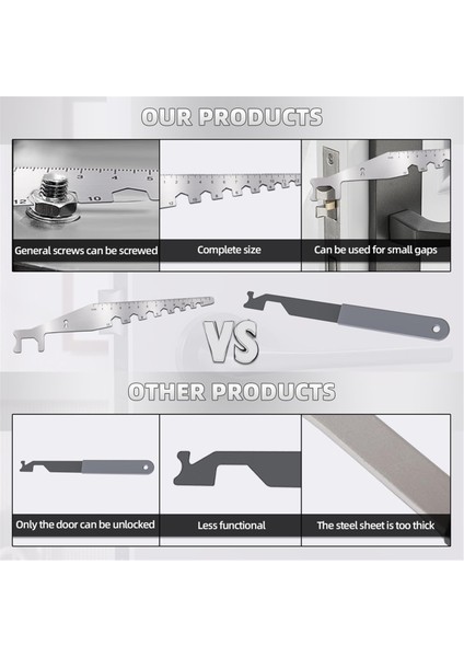 6 Parçalı Evrensel Alet Seti, Yüksek Elastik Paslanmaz Çelik Tamir Aletleri, (Yurt Dışından) modelleri