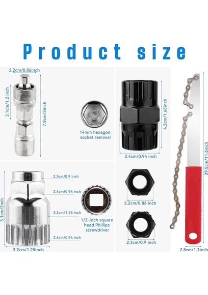 Parça Bisiklet Tamir Alet Takımı Serbest Tekerlek Kaset Kilit Halkası Krank Çektirme Aparatı (Yurt Dışından) modelleri