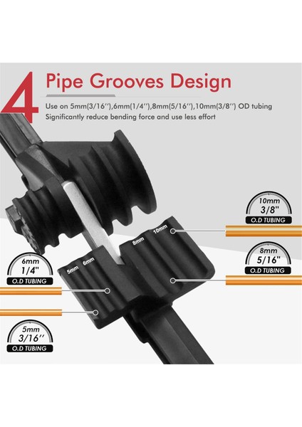 Bakır Borular Için 180 Derece 4'ü 1 Arada Kombine Boru Bükme Makinesi Kırmızı (Yurt Dışından) modelleri