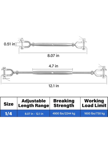 Adet Gerdirme Çubuğu, 1/4 Inç (M6) 304 Paslanmaz Çelik Gerdirme Çubuğu (Yurt Dışından) fırsatları