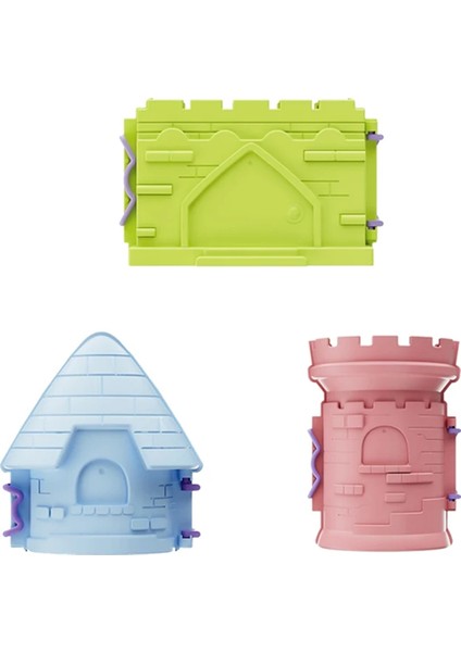 Açık Hava Plaj Kumu Için Üç Parçalı Kale Kalıpları 1 Adet (Yurt Dışından)