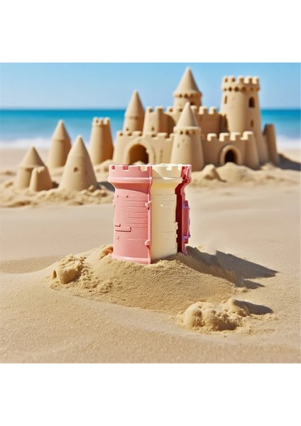Açık Hava Plaj Kumu Için Üç Parçalı Kale Kalıpları 1 Adet (Yurt Dışından) modelleri