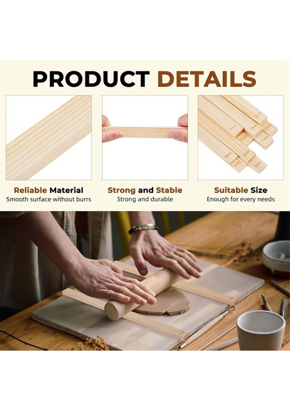 10 Parçalı Çömlekçilik Öğretimi Yuvarlama Çamur Çubuğu Kılavuz Seti (Yurt Dışından) fırsatları