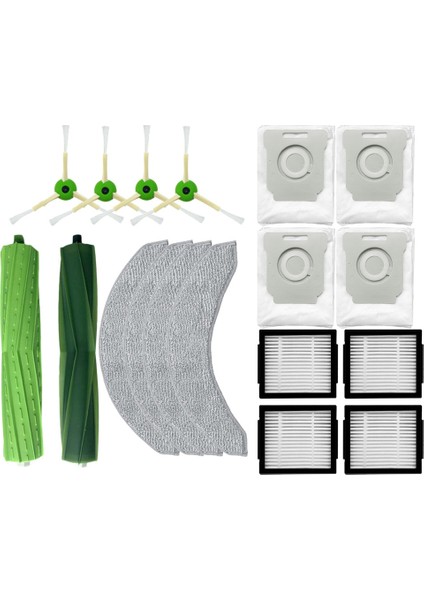 Irobot Roomba Combo 10 Max Için Ana Yan Fırça Hepa Filtre Paspas Pedleri Toz Torbaları Yedek Parçalar Aksesuarlar (Yurt Dışından)