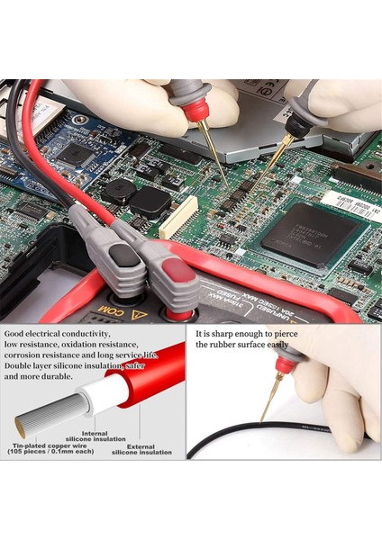 23 Parça Multimetre Kablo Seti, Profesyonel ve Yükseltilmiş Test Kabloları Seti (Yurt Dışından) modelleri