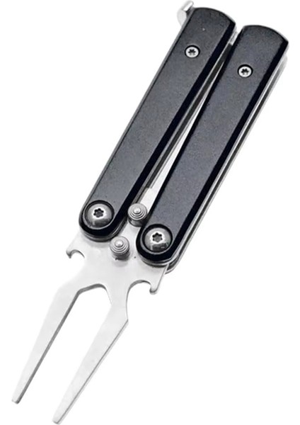 Golf Alaşımlı Çatal Golf Çim Tamir Aleti Siyah (Yurt Dışından)