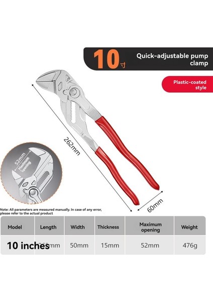 10 Inç Kelepçe Anahtarı Ayarlanabilir Kartal Gagası Su Borusu Pensesi (Yurt Dışından) fiyatları