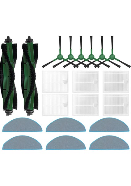 Irobot Roomba Combo Essential / Vac Essential Y0112 Elektrikli Süpürge Aksesuarları Için 20 Adet Ana Yan Fırça Hepa Filtre Paspası (Yurt Dışından)