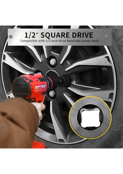 Parçalı Tekerlek Somunu Sökme Aleti, 1/2 Inç Döner Soket 17-22 mm (Yurt Dışından) fiyatları