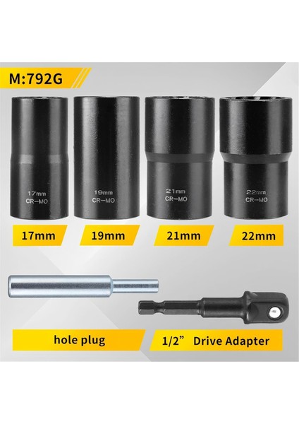 Parçalı Tekerlek Somunu Sökme Aleti, 1/2 Inç Döner Soket 17-22 mm (Yurt Dışından) indirimleri