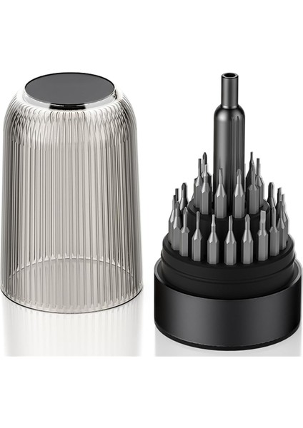 31'i 1 Arada Mini Hassas Tornavida Seti Manyetik, Siyah (Yurt Dışından)