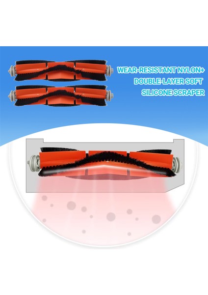 Xiaomi Mijia 1c STYTJ01ZHM Mi Robot Süpürge Paspas SKV4093GL Yedek Parçaları Için Aksesuar Yan Fırça Silindiri Hepa Filtresi (Yurt Dışından) indirimleri