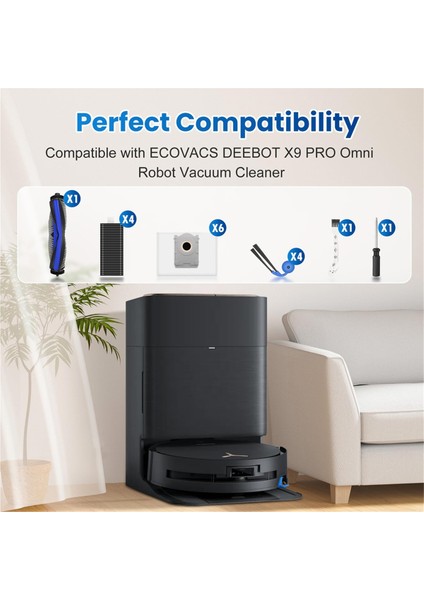 Ecovacs Deebot X9 Pro Omni Robot Süpürge Için Aksesuar Kiti (Yurt Dışından) fiyatları