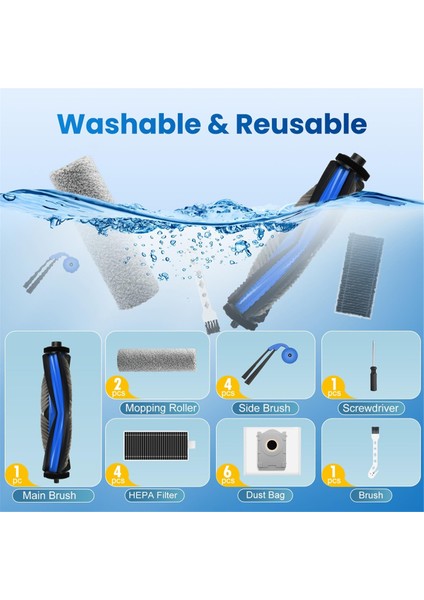 Ecovacs Deebot X9 Pro Omni Robot Süpürge Için Aksesuar Kiti (Yurt Dışından) indirimleri