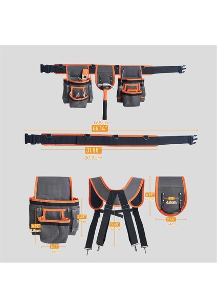 Ağır Hizmet Tipi Alet Kemeri Ayarlanabilir Bel Tutucu (Yurt Dışından) indirimleri