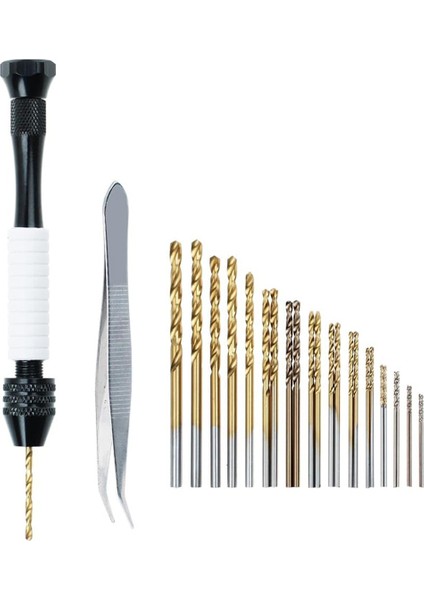 Pim Mengene El Matkabı Manuel Matkaplar 25 Adet Matkap Ucuyla (0,5 Mm-3 Mm) C (Yurt Dışından)