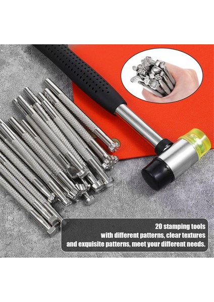 21 Adet Deri Damgalama Aleti, Kauçuk Çekiçli Deri Damgalama Kiti (Yurt Dışından) modelleri