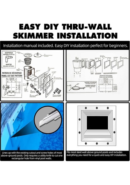 Evrensel Uyumlu Yer Üstü Havuz Skimmer'ı - Havuz Skimmer Aksesuar Kiti (Yurt Dışından) fırsatları