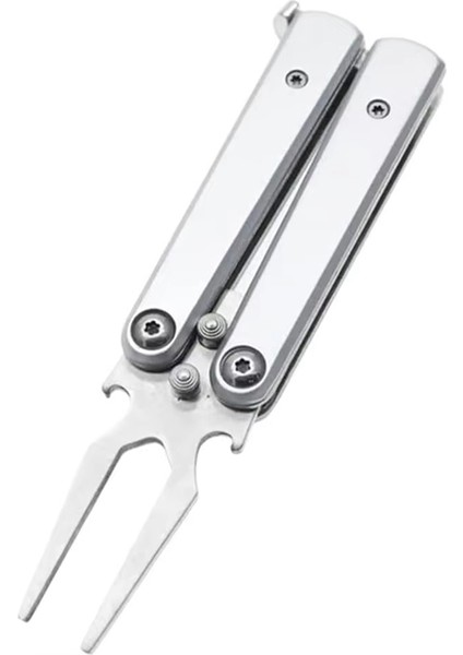 Golf Alaşımlı Çatal Golf Çim Tamir Aleti Gümüş (Yurt Dışından)