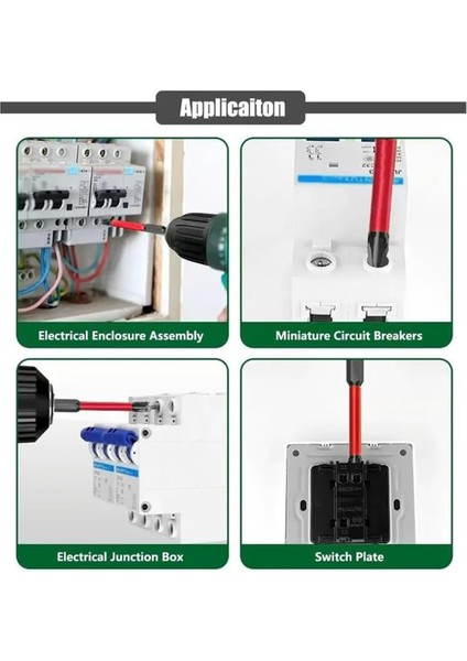 Fph2 Darbeli Tornavida Ucu Seti 65 mm 110 mm Yivli Başlıklar (Yurt Dışından) indirimleri