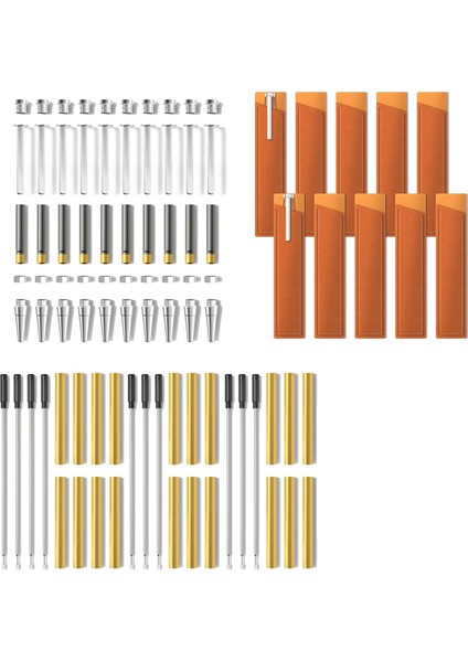 Ince Ahşap Torna Kalem Seti - Siyah Mürekkepli 10'lu Paket + Bonus Kapaklar (Yurt Dışından) fırsatları