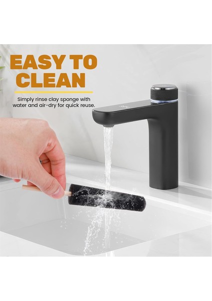 12'li Paket Seramik Süngeri, Kil, Siyah (Yurt Dışından) fiyatları