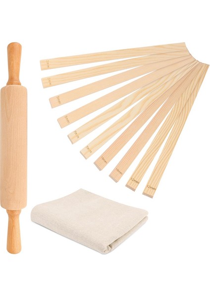 12 Parça Çömlekçilik Aletleri Öğretim Seti, 17 Inçlik Levha Silindiri Dahil (Yurt Dışından)