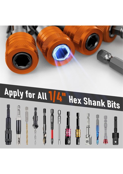 Bit Tutucu Anahtarlık 6 Adet, 1/4 Inç Altıgen Şaftlı Bit Tutucular (Yurt Dışından) fırsatları