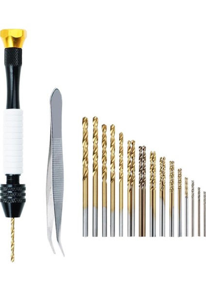 Pim Mengene El Matkabı Manuel Matkaplar 25 Adet Matkap Ucuyla (0,5 Mm-3 Mm) A (Yurt Dışından)