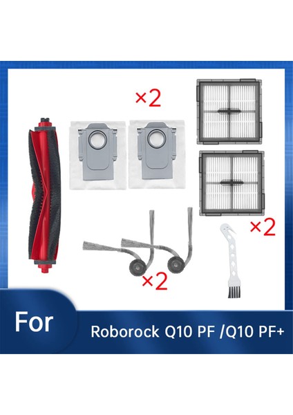 Roborock Q10 Pf /Q10 Pf+ Süpürge Robotu Aksesuarları Için 8 Adet Silindir Yan Fırça Hepa Filtre Pedi Toz Torbası (Yurt Dışından) fiyatları