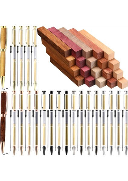 15 Set Ahşap Torna Kalem Seti Proje Malzemeleri 7 mm Ince Kalem Setleri (Yurt Dışından)