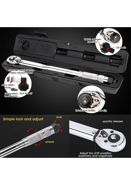 3/8 Inç Tahrikli Klik Tork Anahtarı 19-110N.M Kare Tahrikli Cırcır (Yurt Dışından) fırsatları