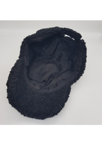 İç Astarlı Merinos Kadın Kıvırcık Peluş Kep Şapka fırsatları