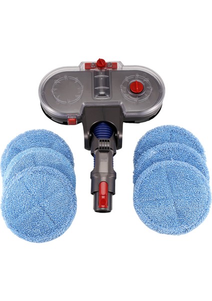 Dyson V15 V11 V10 V8 V7 Elektrikli Süpürge Için Çıkarılabilir Su Tankı ile Elektrikli Paspas Başlığı Aparatı 6 Yeniden Kullanılabilir Paspas Pedi C (Yurt Dışından)