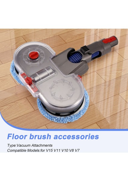 Dyson V15 V11 V10 V8 V7 Elektrikli Süpürge Için Çıkarılabilir Su Tankı ile Elektrikli Paspas Başlığı Aparatı 6 Yeniden Kullanılabilir Paspas Pedi C (Yurt Dışından) indirimleri