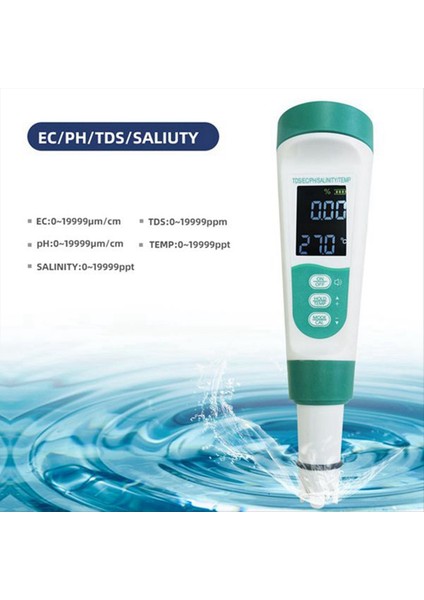 5'i 1 Arada Su Kalitesi Test Kalemi Ses Modeli Ph Ölçer Tds Tuzluluk Ölçer (Yurt Dışından) fiyatları