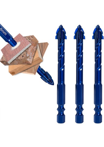 8 Adet Dört Kenarlı Tırtıklı Eksantrik Matkap Ucu 6/8/10/12/14MM (Yurt Dışından) indirimleri