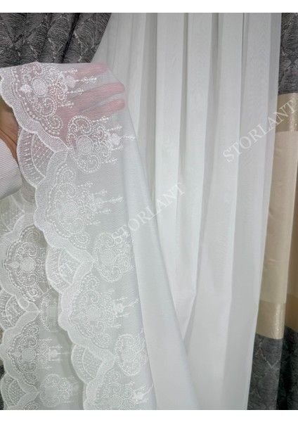 Ahenk Etek Bambu Tül Perde | Ağır Gramajlı, 1/3 Sık Pileli, Ütü Gerektirmez fiyatları