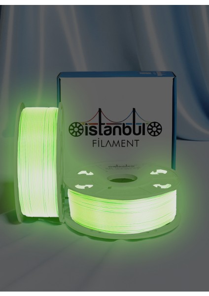 Istanbul Filament 3D Baskı Pla Glow In The Dark (Karanlıkta Parlayan) 500 gr Ø 1,75MM ± 0,05 mm