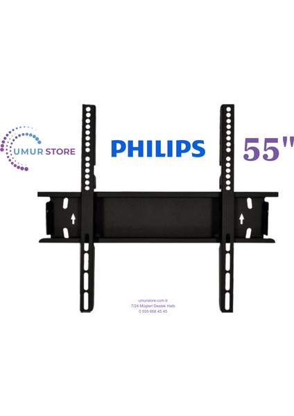 55PUS8309/62 55" 139 Ekran Uyumlu LCD LED Tv Sabit Duvar Askı Aparatı