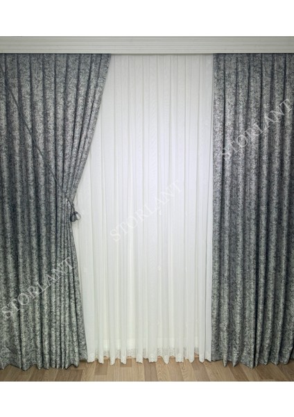 Lirica Tül Perde Bambu | Boydan Serpme L Ağır Gramajlı L 1/3 Sık Pile L Tüm Odalara Uygun