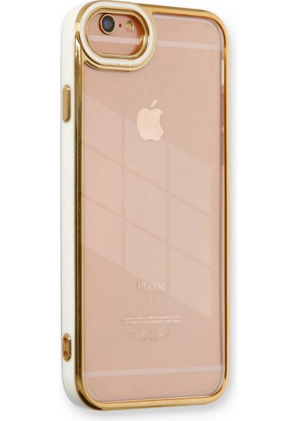 iPhone 6 Kılıf Liva Lens Silikon - Beyaz (K95)