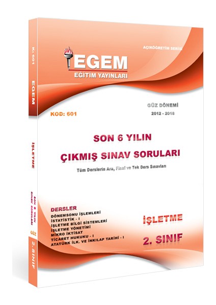 Aöf 2. Sınıf Işletme Güz Dönemi Çıkmış Sınav Soruları ( 2012-2018 )