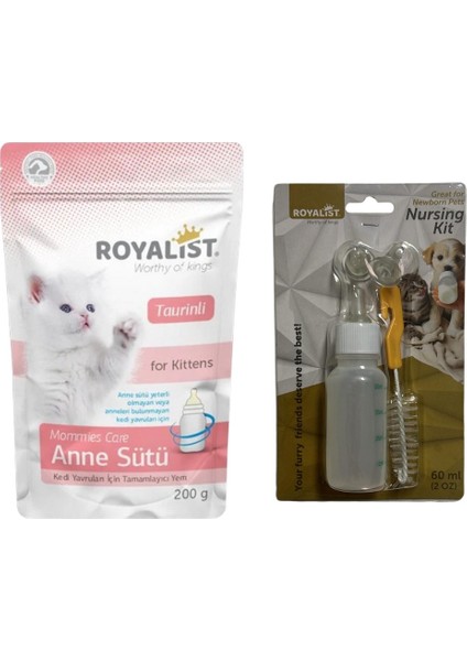 Mommies Care Anne Sütü – Yavru Kediler Için Tamamlayıcı Süt Tozu | 200G + Biberon Seti
