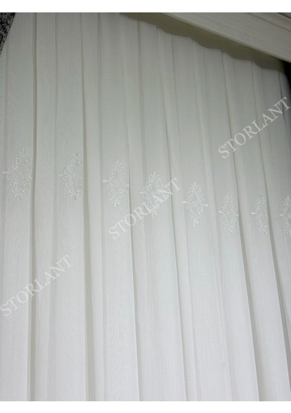 Efsun Krem Bambu Serpme Tül Perde | Ağır Gramajlı, 1/3 Sık Pileli, Ütü Gerektirmez fırsatları