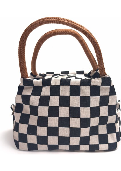 Dama Desenli Siyah Isı Yalıtımlı Beslenme, Yemek Çantası fiyatları