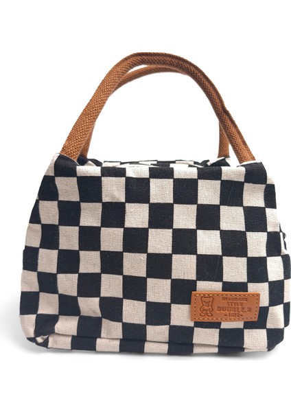 Dama Desenli Siyah Isı Yalıtımlı Beslenme, Yemek Çantası indirimleri